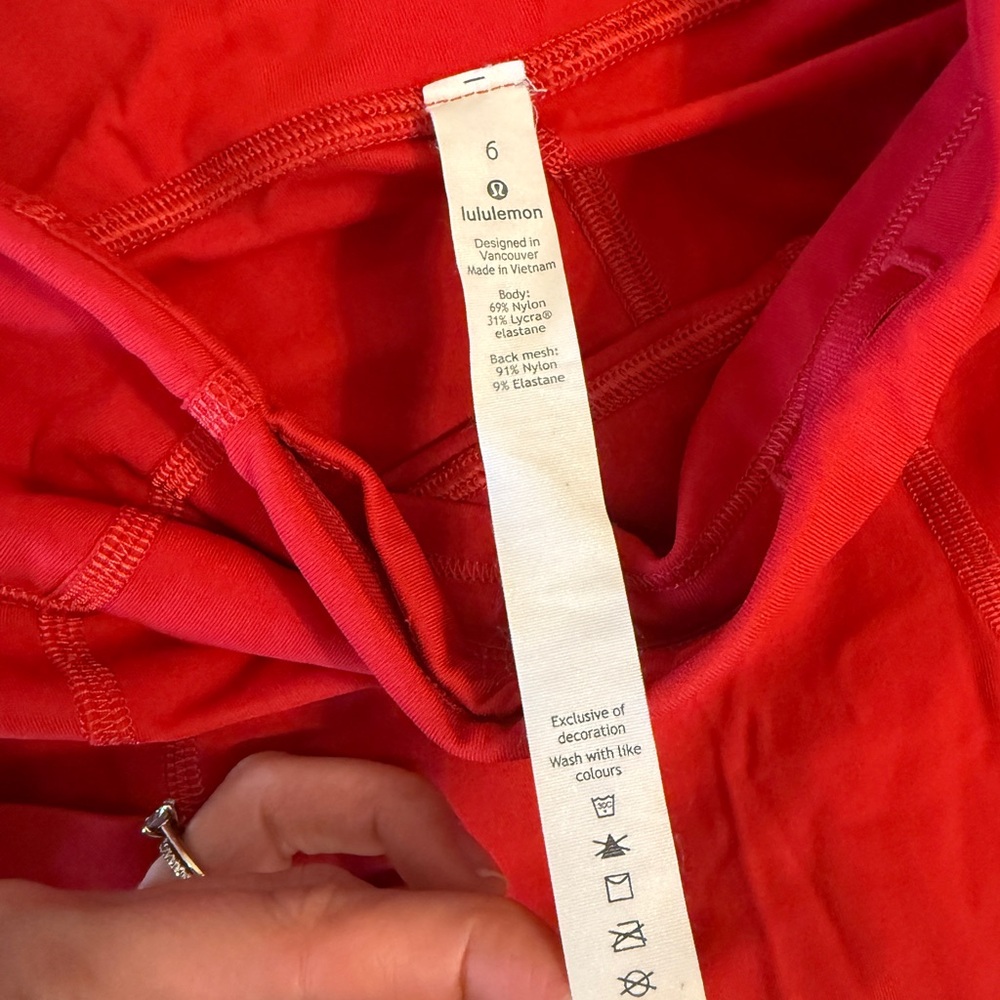 Lululemon Red Activewear Leggings - Picture 5 of 6